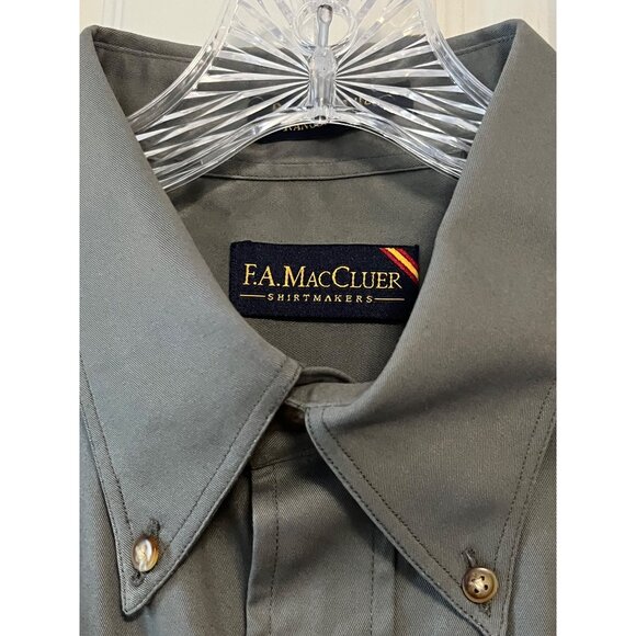 F.A. MacCluer Men's Shirt L | 100% Cotton Green Button-Down | Ranger Fit India M - Picture 5 of 6
